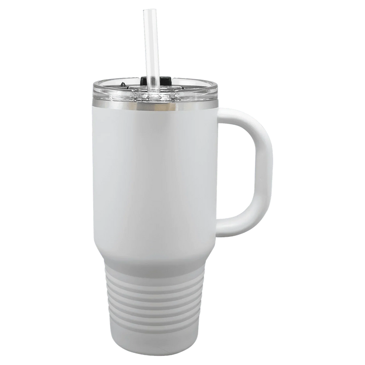 32oz Insulated Tumbler with Straw | Personalized Logo Design Travel Mug - iCustomLabel