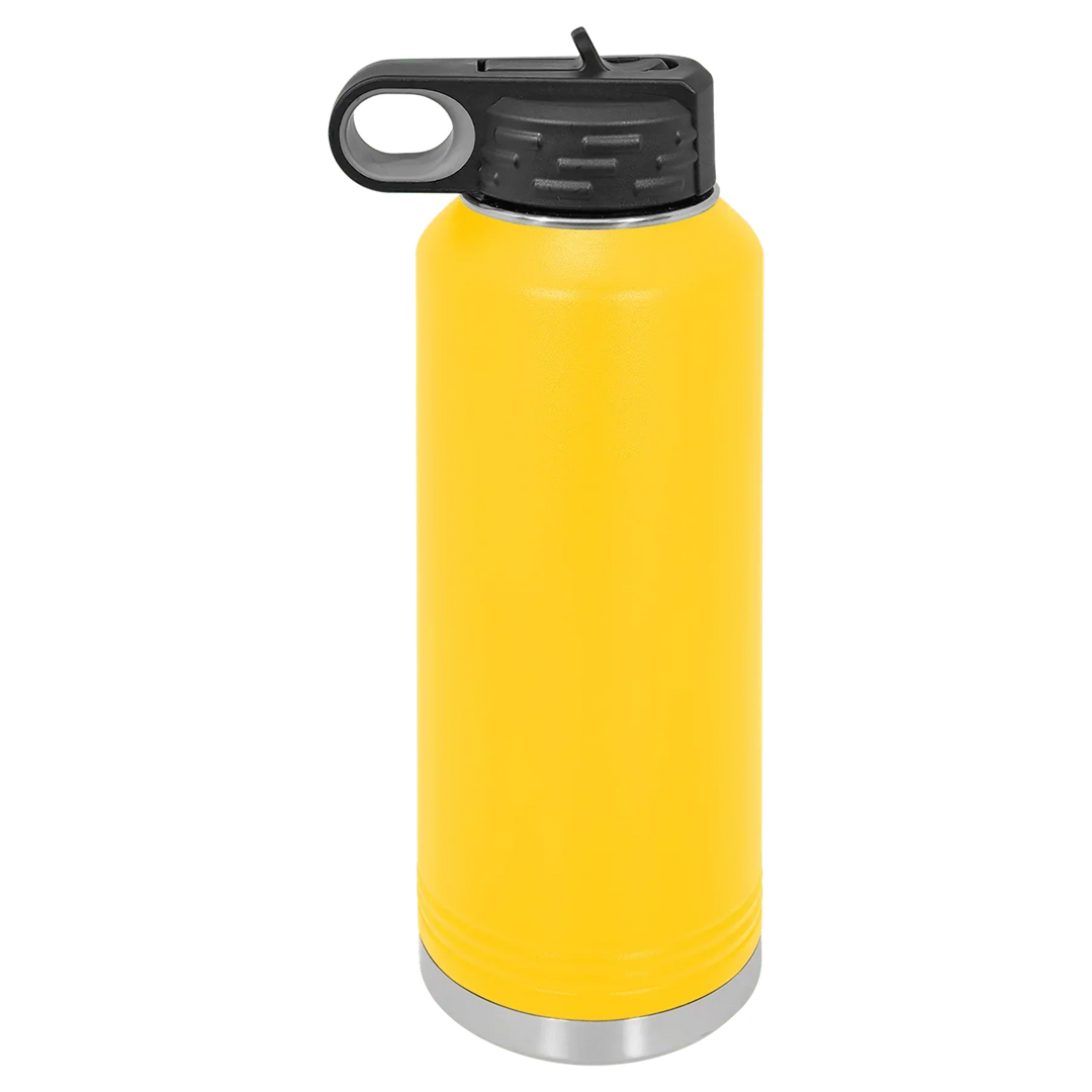 40 oz Water Bottle - Customizable Bottle with Flip Lid - iCustomLabel