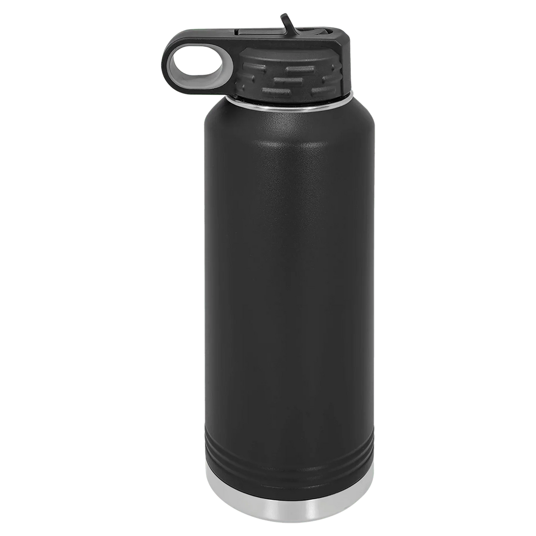 40 oz Water Bottle - Customizable Bottle with Flip Lid - iCustomLabel