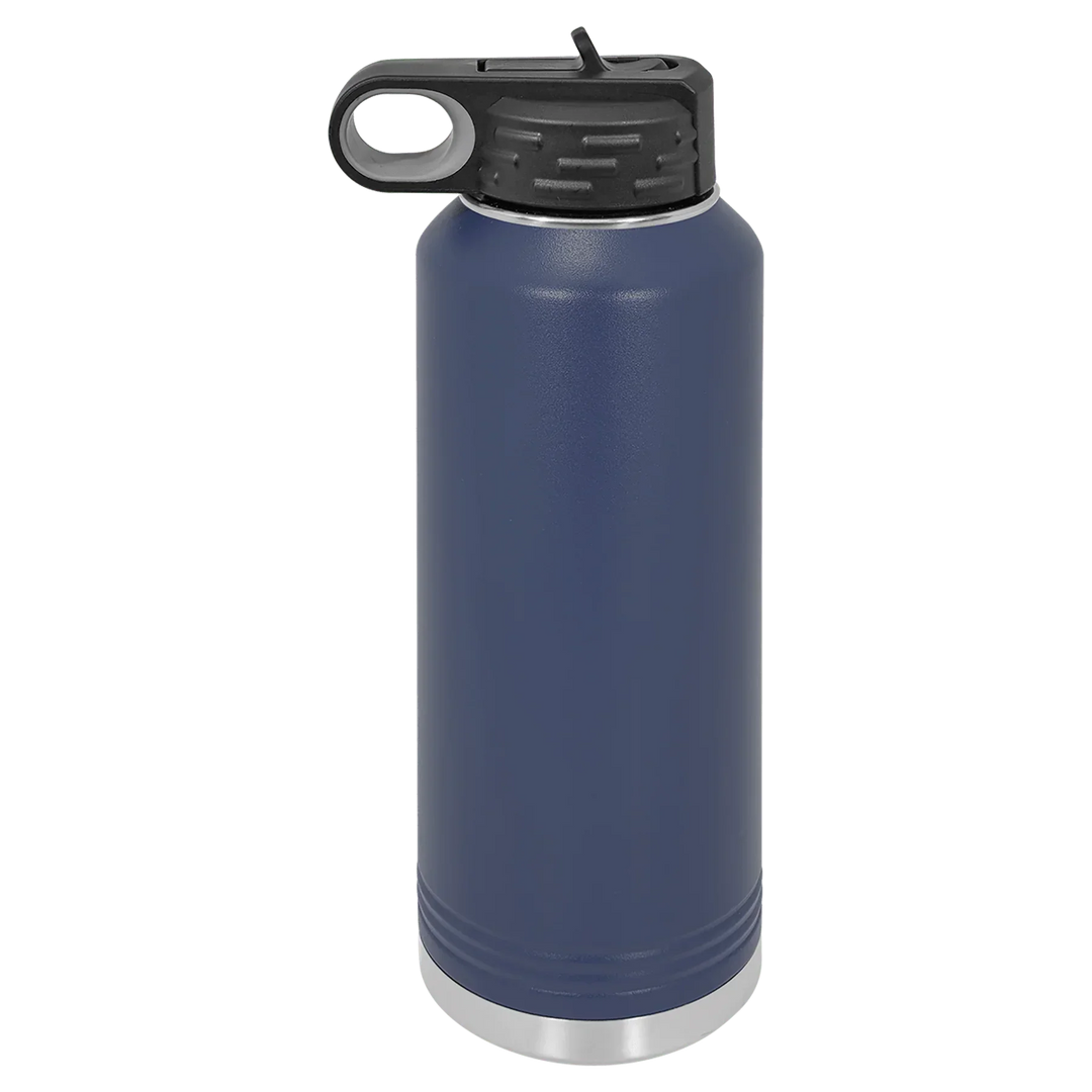 40 oz Water Bottle - Customizable Bottle with Flip Lid - iCustomLabel