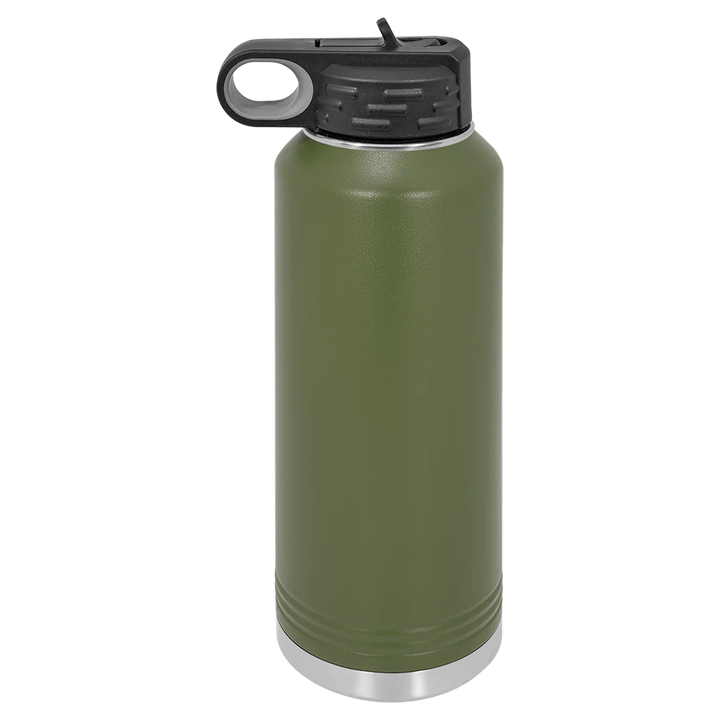 40 oz Water Bottle - Customizable Bottle with Flip Lid - iCustomLabel