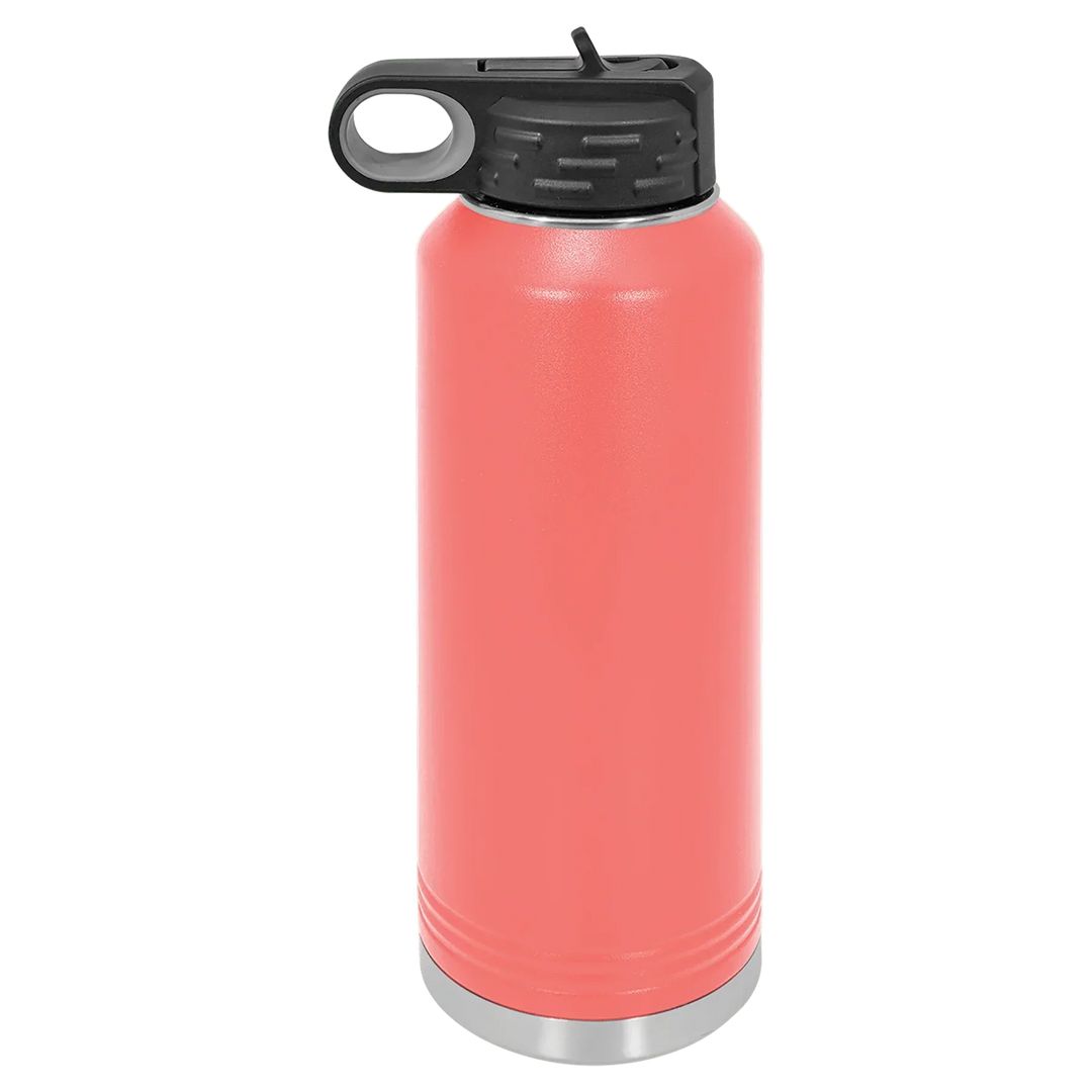 40 oz Water Bottle - Customizable Bottle with Flip Lid - iCustomLabel