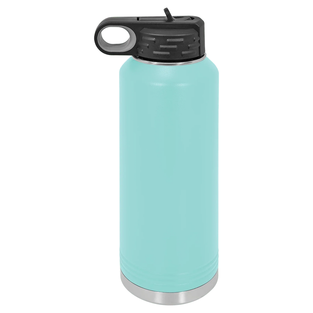 40 oz Water Bottle - Customizable Bottle with Flip Lid - iCustomLabel