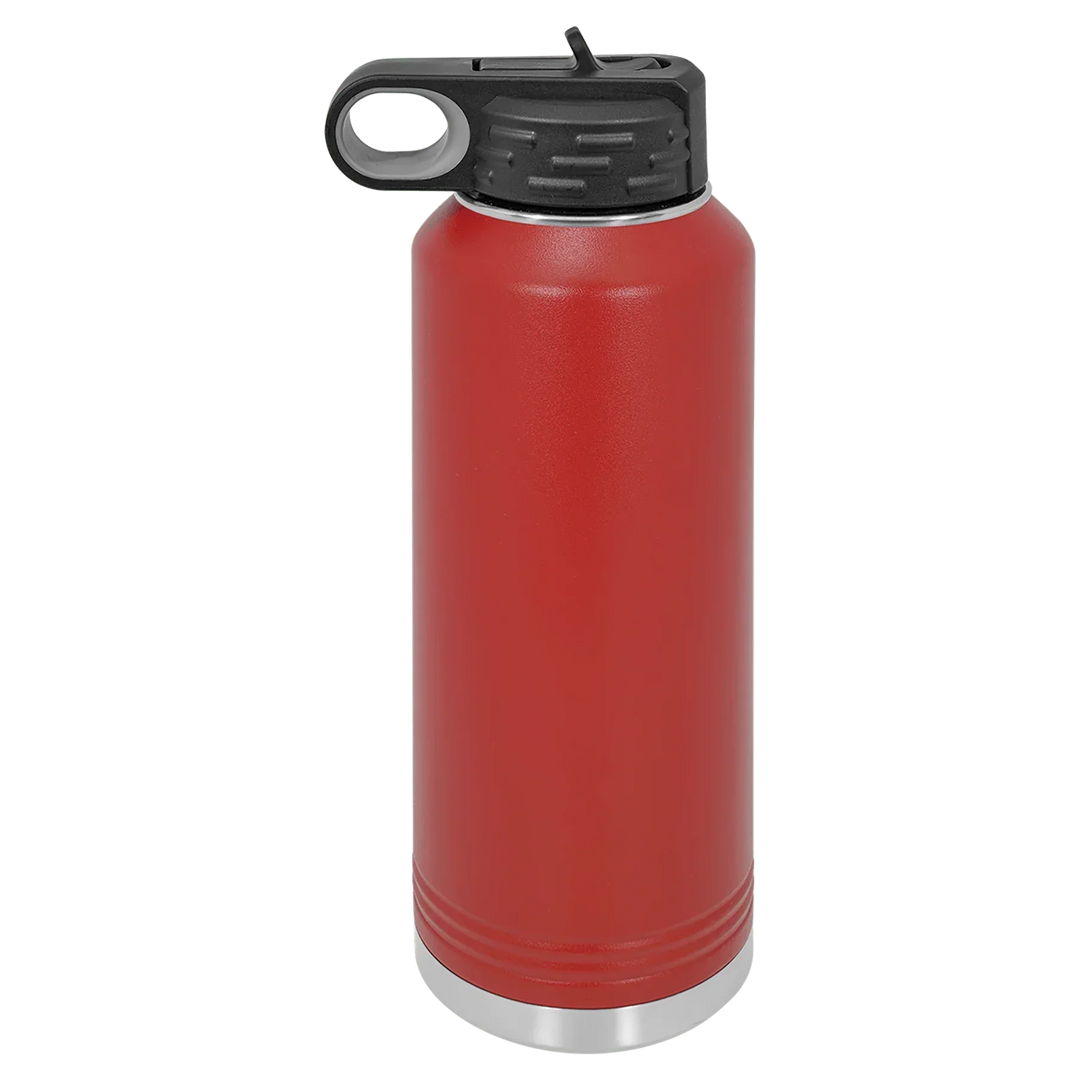 40 oz Water Bottle - Customizable Bottle with Flip Lid - iCustomLabel