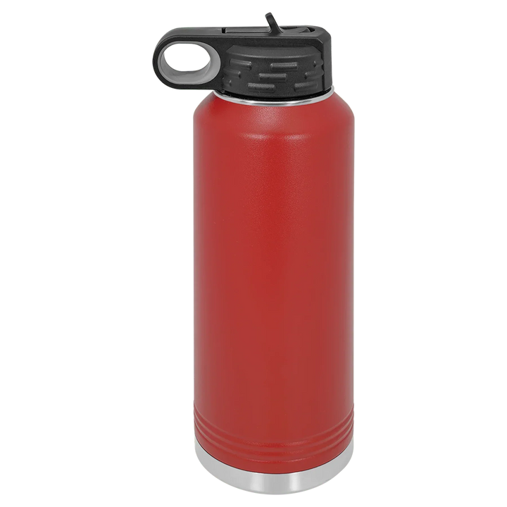 40 oz Water Bottle - Customizable Bottle with Flip Lid - iCustomLabel