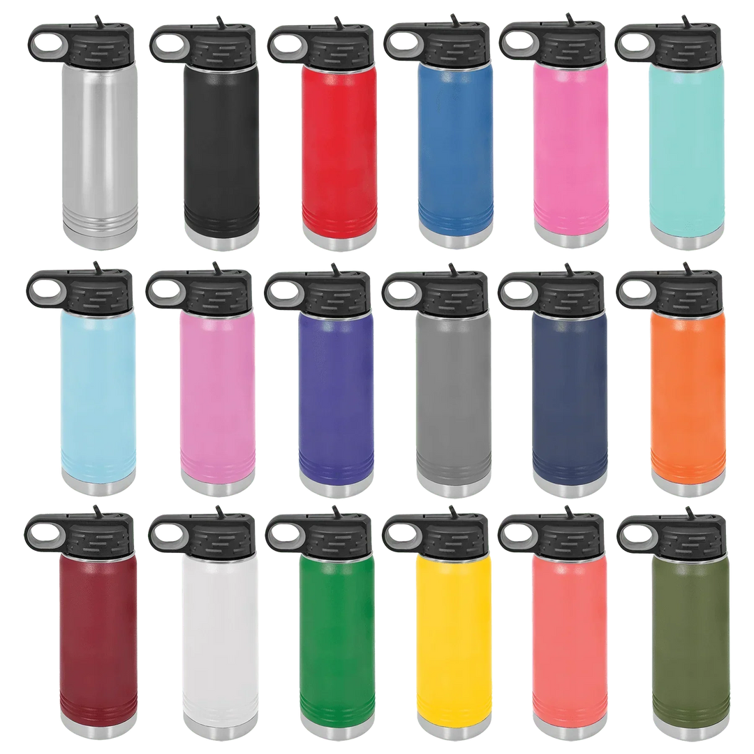 40 oz Water Bottle - Customizable Bottle with Flip Lid - iCustomLabel