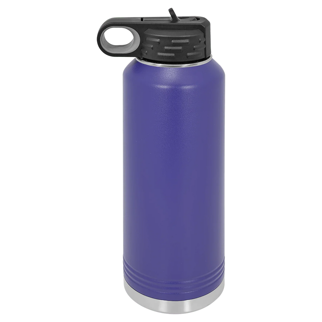 40 oz Water Bottle - Customizable Bottle with Flip Lid - iCustomLabel