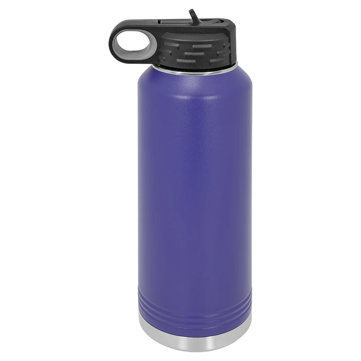 40 oz Water Bottle - Customizable Bottle with Flip Lid - iCustomLabel