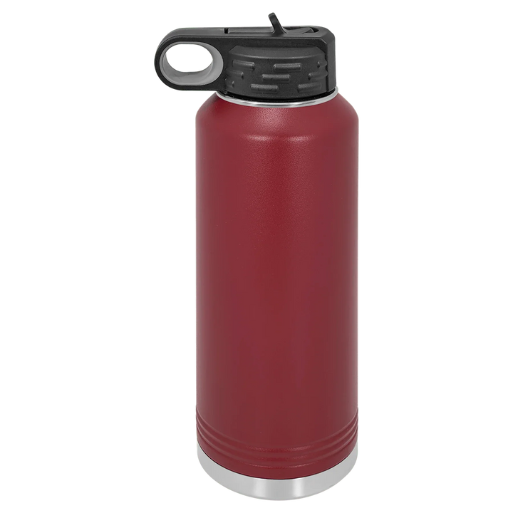 40 oz Water Bottle - Customizable Bottle with Flip Lid - iCustomLabel