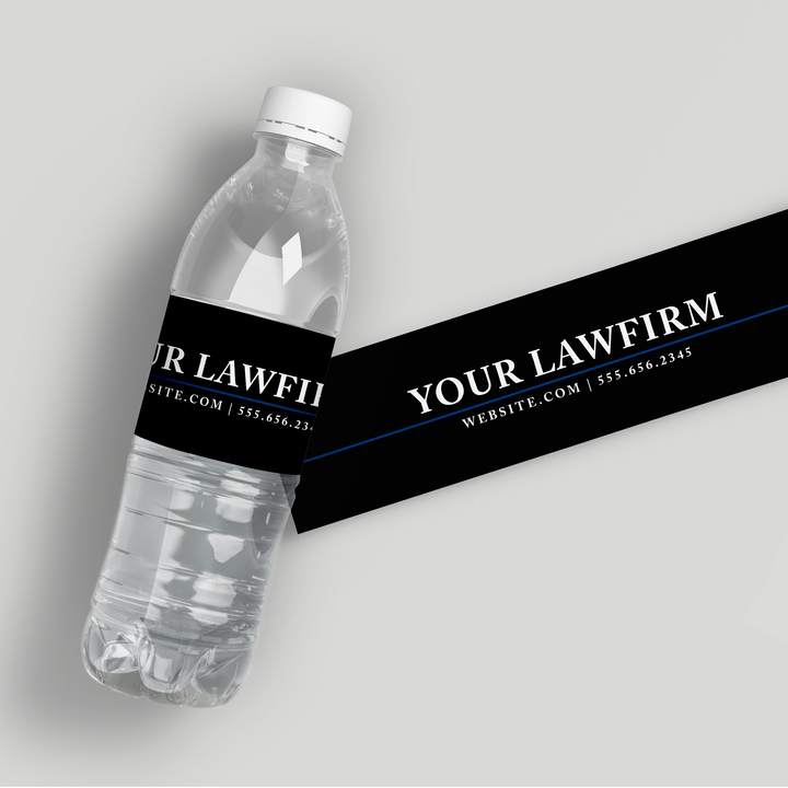 Black Law Firm Water Bottle Labels