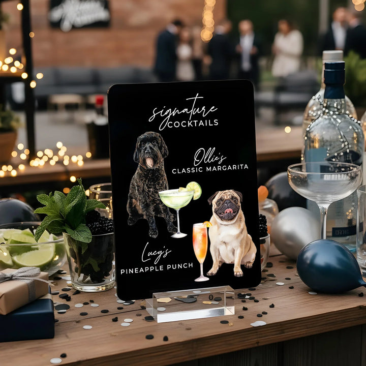 Dogs Signature Drink Sign