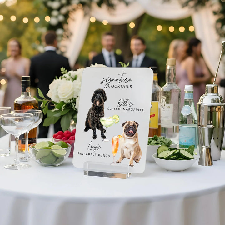Dogs Signature Drink Sign