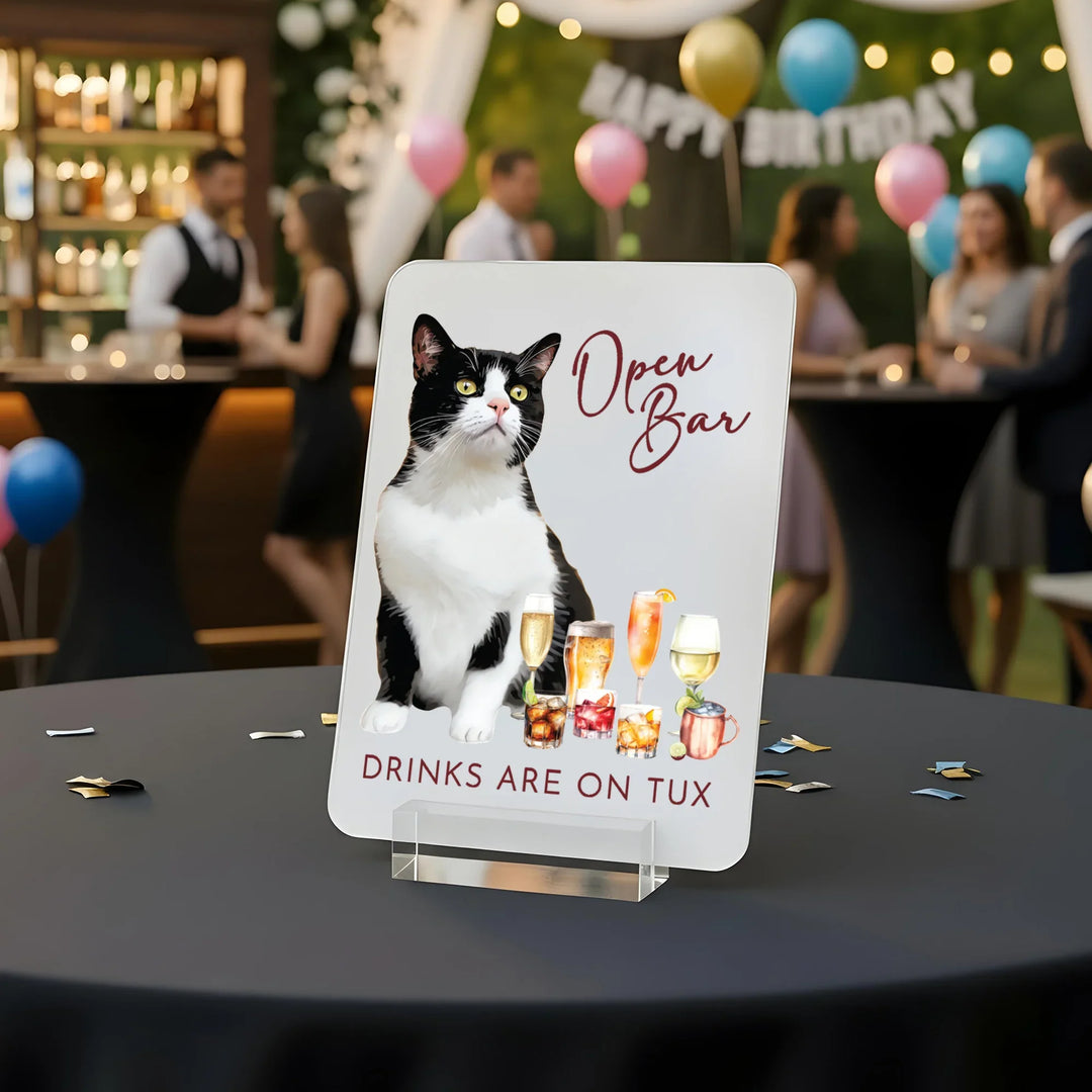 Open Bar Dog Wedding Bar Sign
