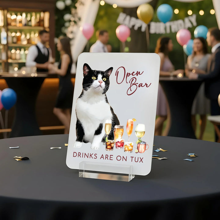 Open Bar Dog Wedding Bar Sign