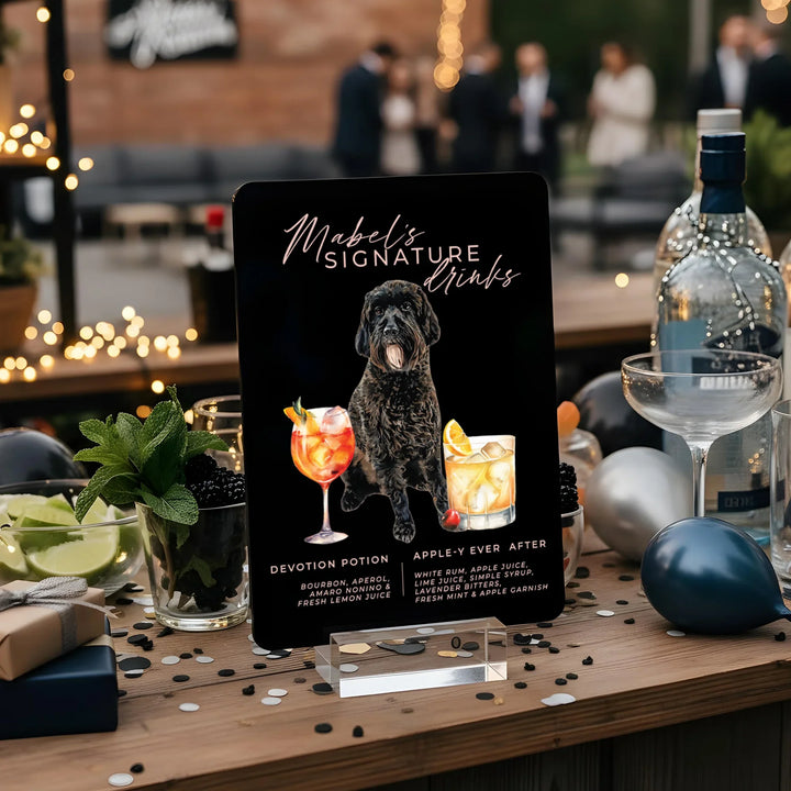 Dog Drinks Signature Drink Sign