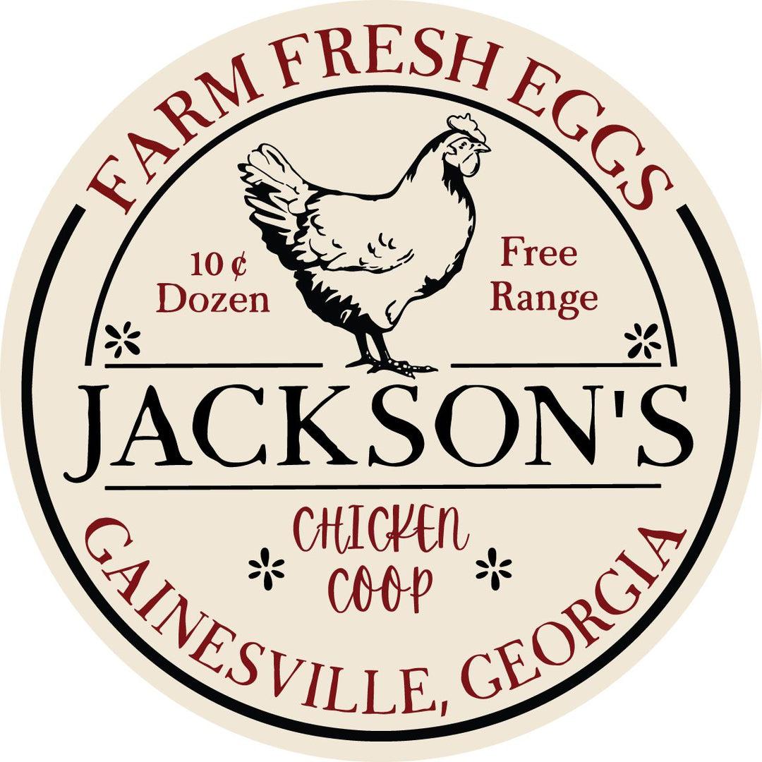 Personalized Chicken Coop Metal Sign