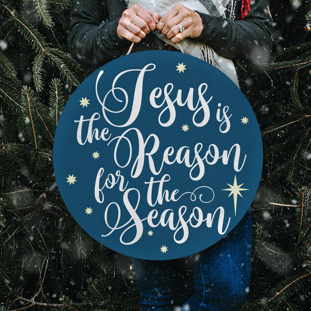 Jesus Reason Blue Christmas Door Decorations
