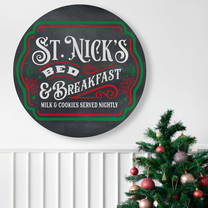St Nicks Christmas Metal Sign