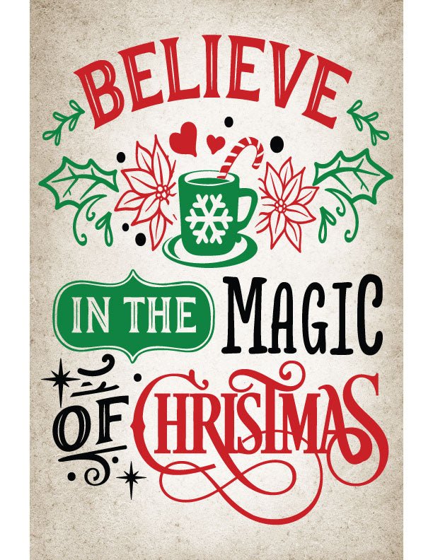 Believe in Magic Christmas Metal Sign