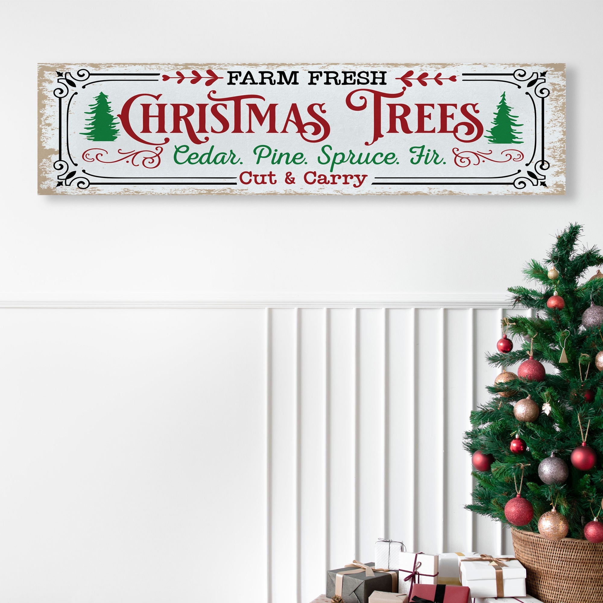 Farm Fresh Trees Christmas Wall Decor – iCustomLabel