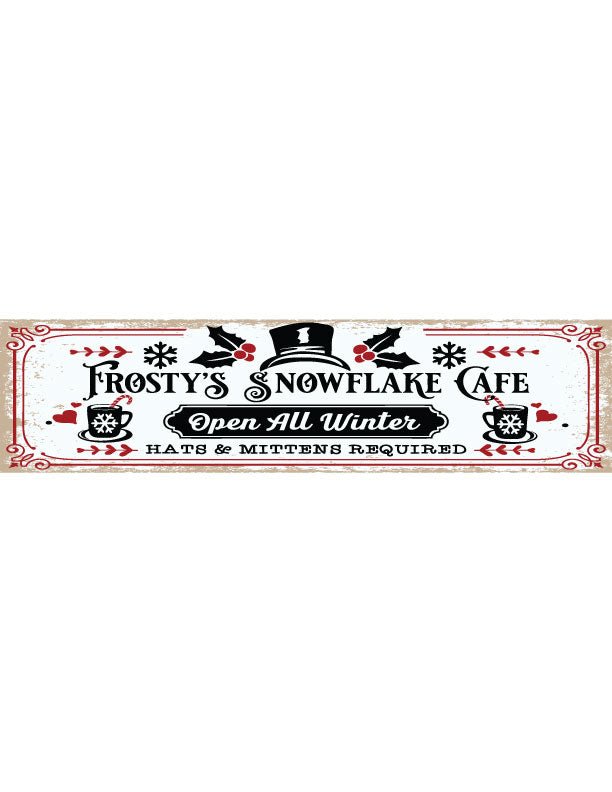 Frosty's Snowflake Cafe Christmas Wall Decor