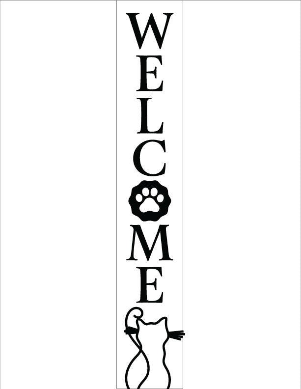 Cats Welcome Sign