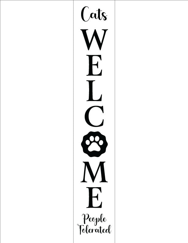 Cats Welcome Sign