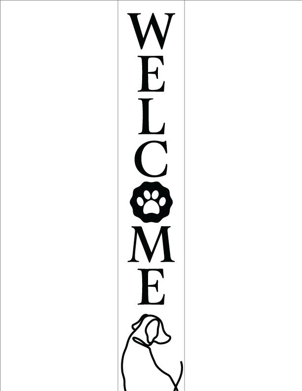Dog Outline Welcome Sign