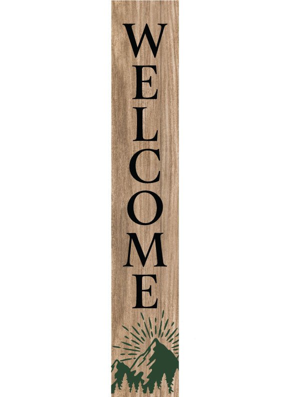 Mountain Porch Leaner Welcome Sign