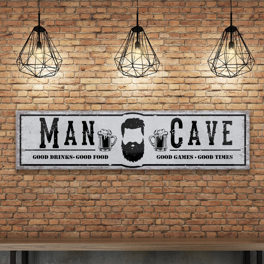 Beard Man Cave Metal Sign
