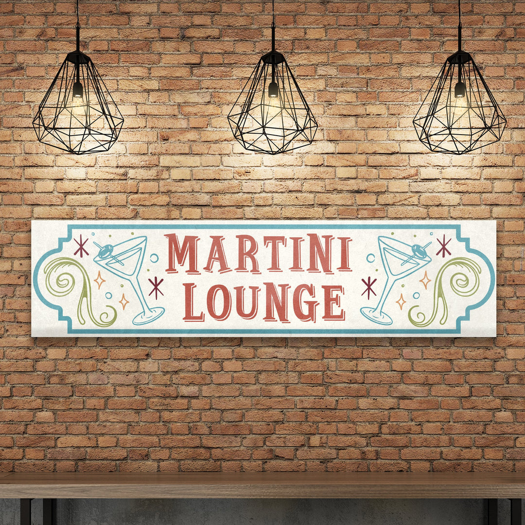 Martini Lounge Metal Sign