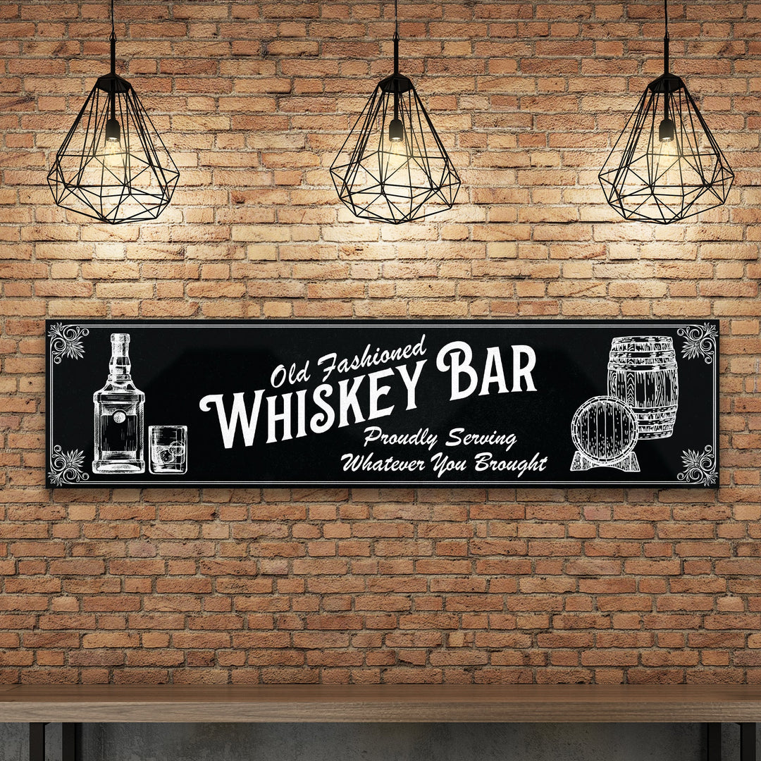 Old Fashioned Whiskey Bar Metal Sign