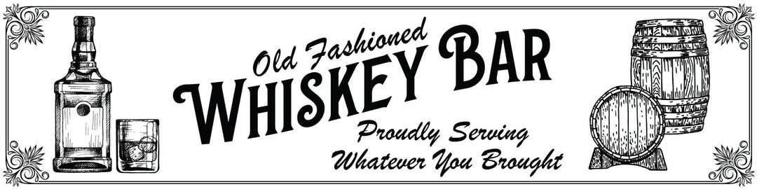 Old Fashioned Whiskey Bar Metal Sign