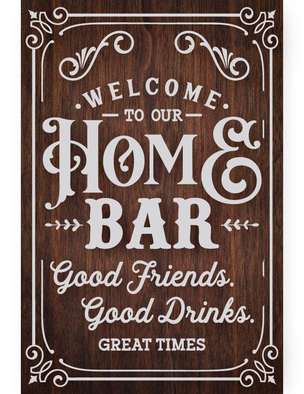 Home Bar Metal Sign