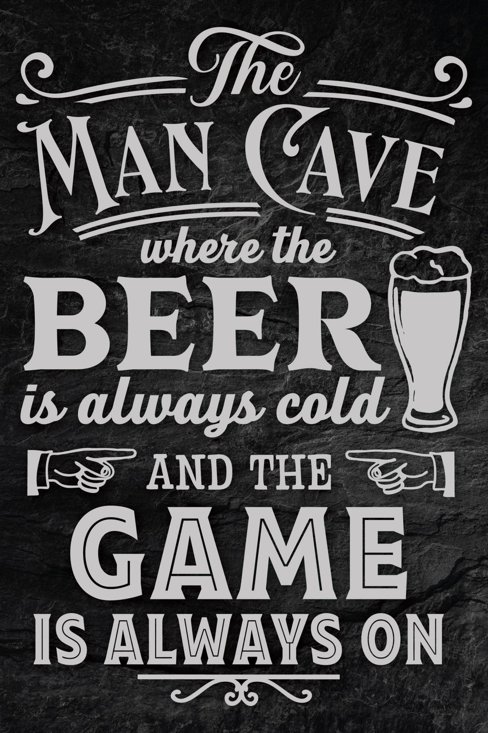 Beer Man Cave Metal Sign