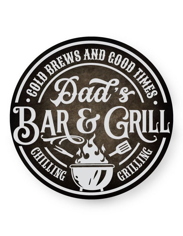 Dad's Bar & Grill Metal Sign