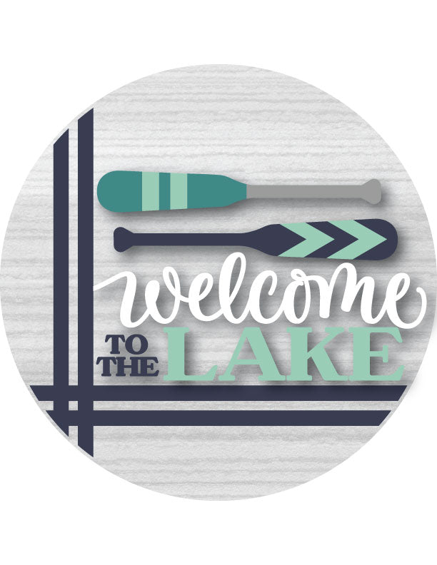 Welcome To The Lake Front Door Decor