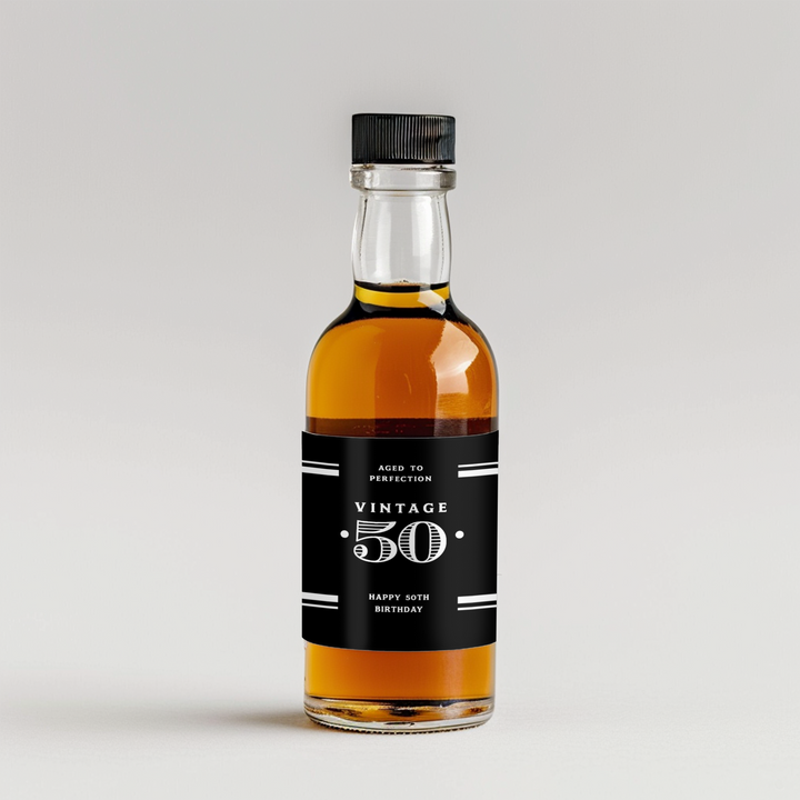 Classic Black Mini Liquor Label
