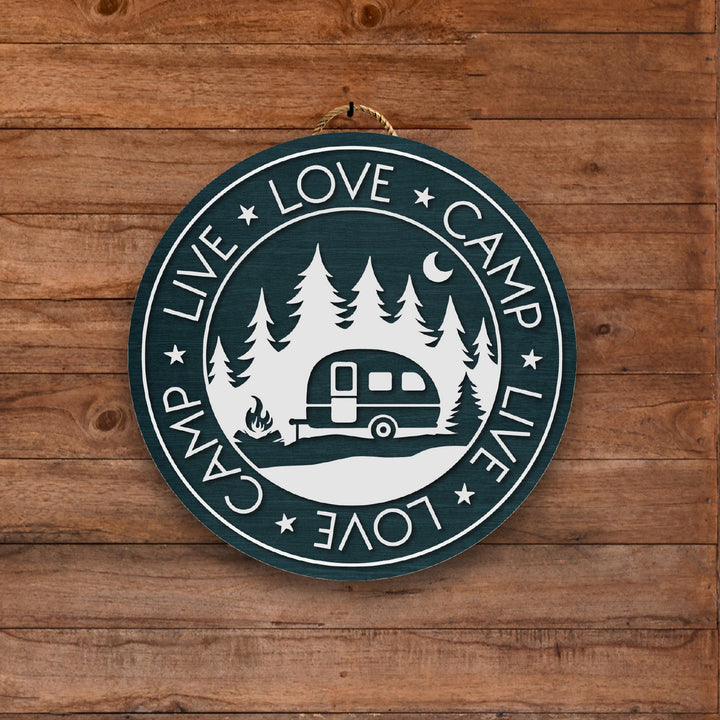 Love Camp Trailer Front Door Decor