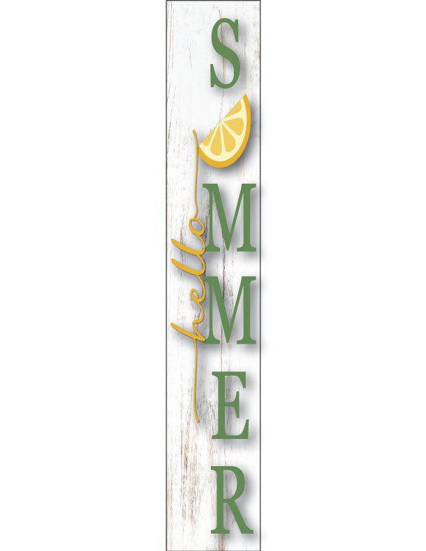 Summer Lemon Leaner Welcome Sign