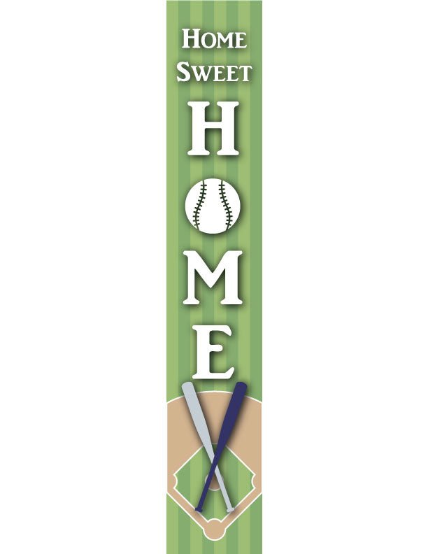 Baseball Home Porch Leaner Welcome Sign