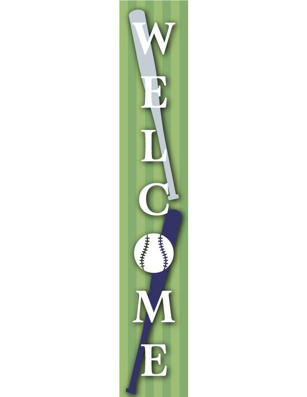 Baseball Home Porch Leaner Welcome Sign