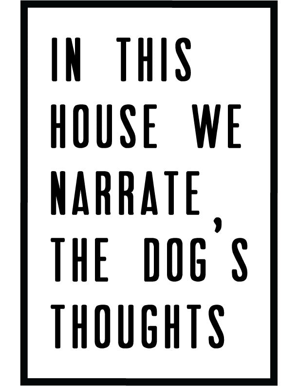 Dog's Thoughts Wall Hanging Decor