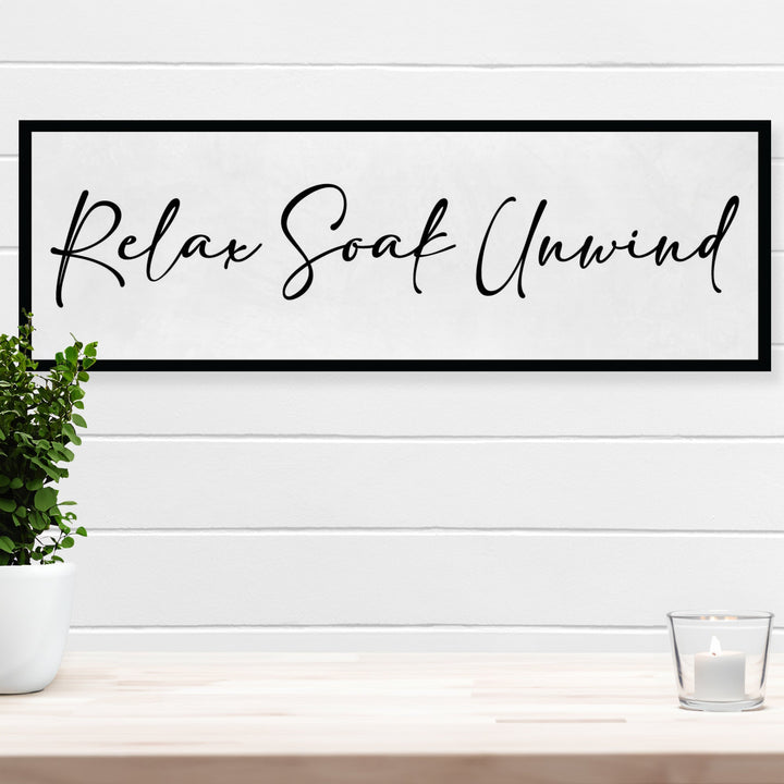 Relax Soak Bathroom Wall Decor