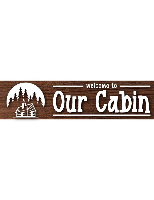 Cabin Welcome Metal Sign