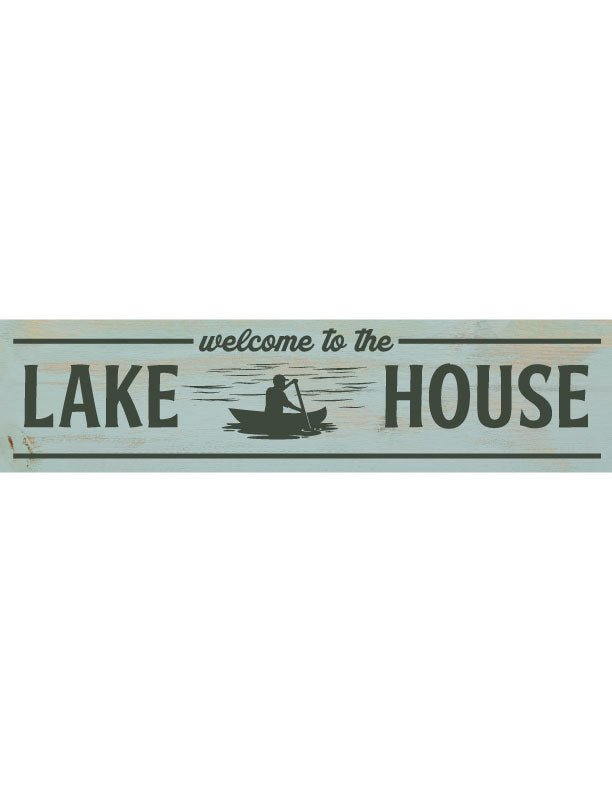 Lake Welcome Metal Sign