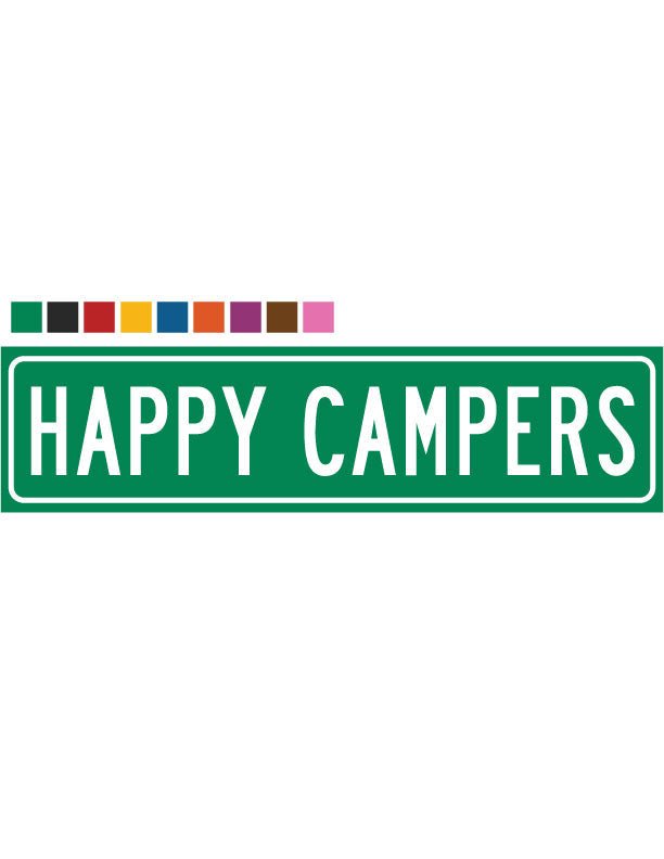 Happy Campers Street Metal Sign
