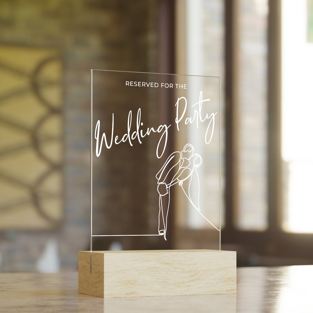 Reserved Wedding Table Sign