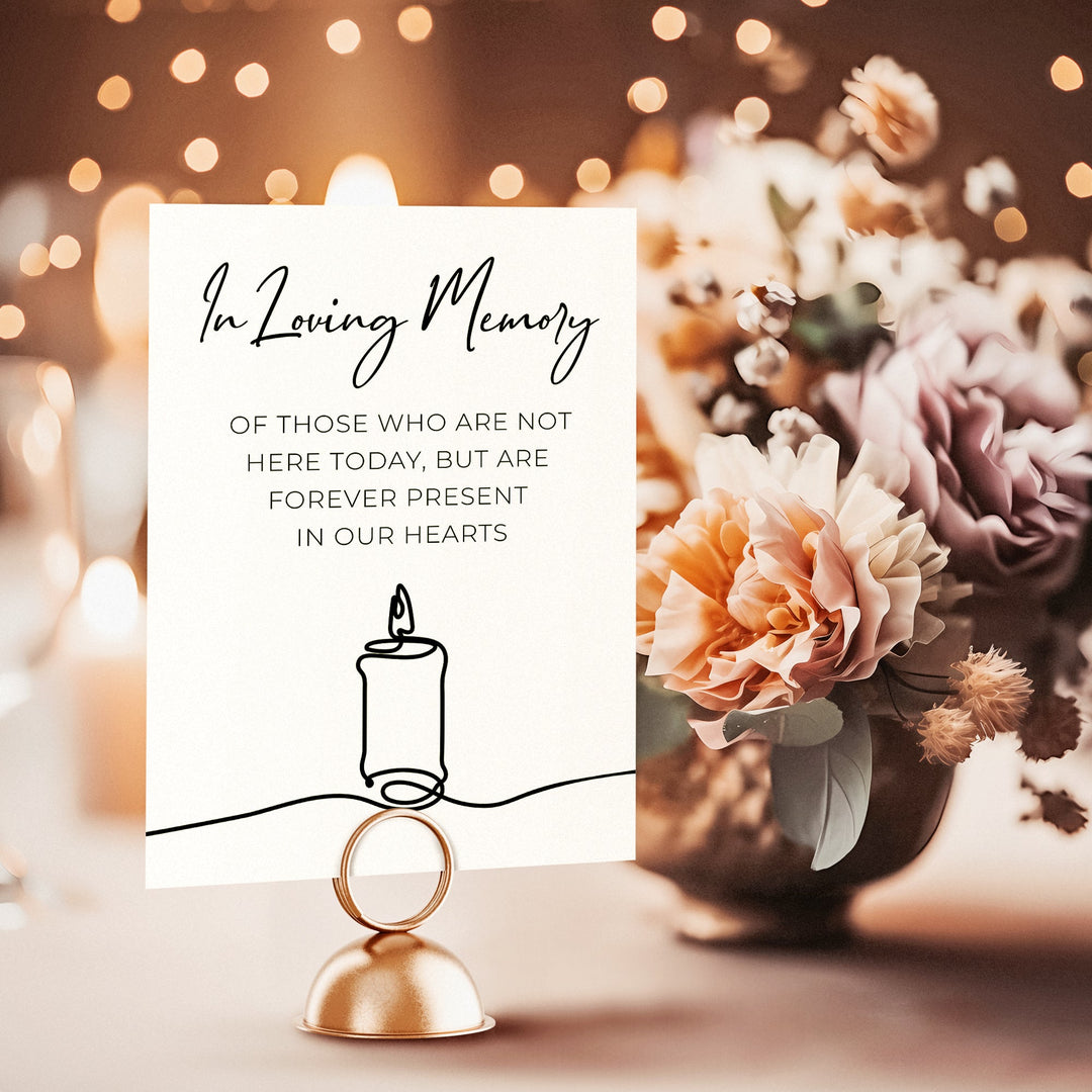 In Memory Wedding Table Sign