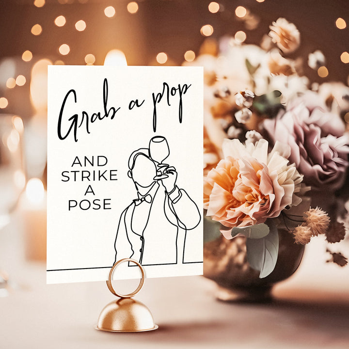 Photo Booth Wedding Table Sign
